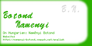 botond namenyi business card